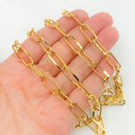 Load image into Gallery viewer, Gold Plated Sterling Silver Diamond Cut Paperclip Chain