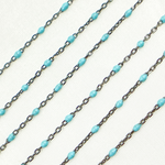 Load image into Gallery viewer, Enamel Turquoise Color Cable Chains