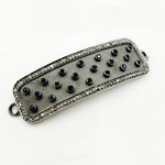 Load image into Gallery viewer, DC165. Diamond & Sterling Silver Rectangle Connector with Gemstone
