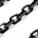 Load image into Gallery viewer, V33BRM. Black Rhodium Matte Sterling Silver Diamond Cut Cable Link Chain