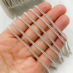 Load image into Gallery viewer, Silver Curb Link Chain