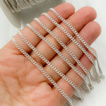Load image into Gallery viewer, Silver Curb Link Chain