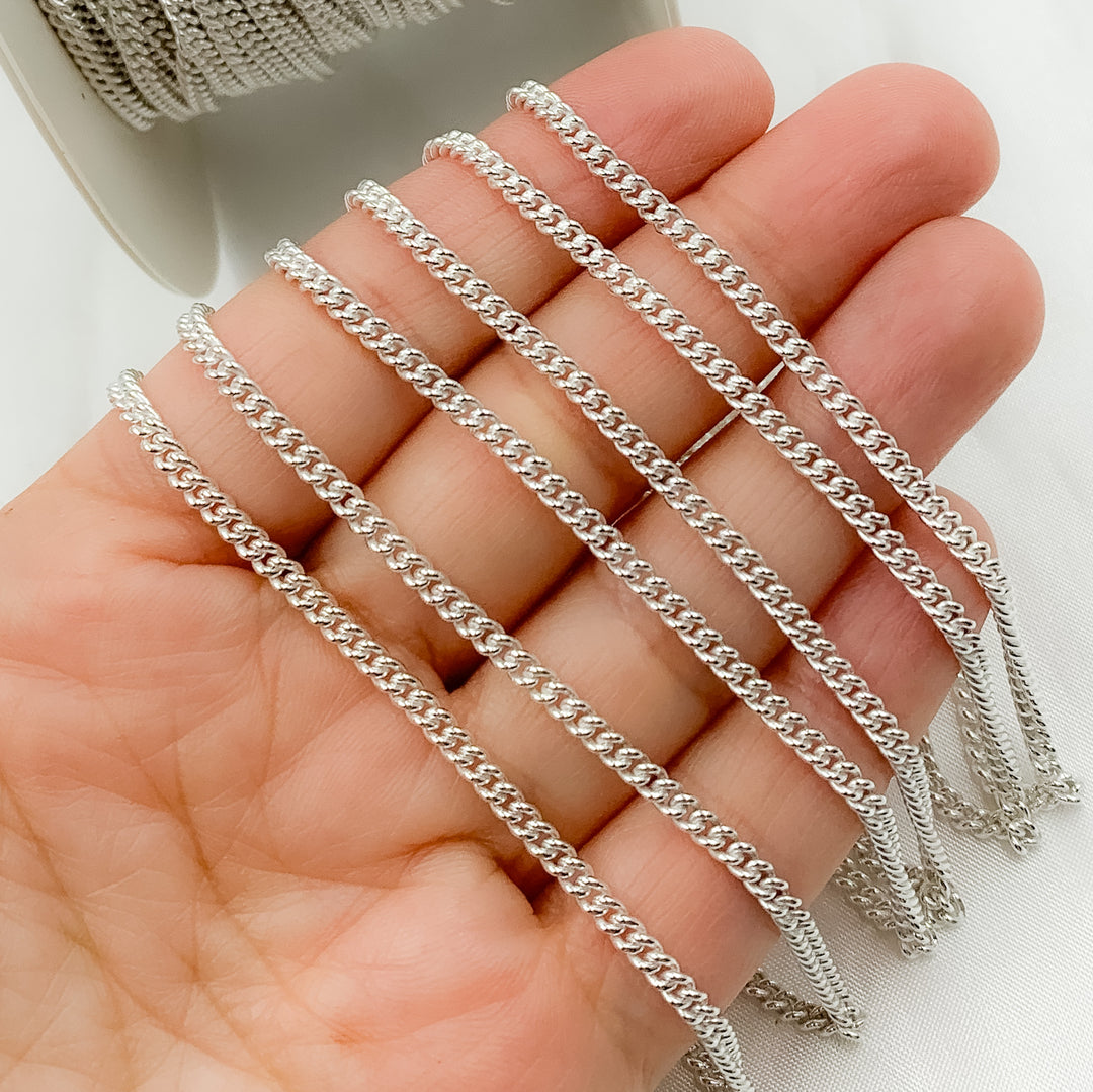 Silver Curb Link Chain