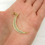 Load image into Gallery viewer, DP1017. Diamond Sterling Silver Moon Pendant