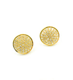 Load image into Gallery viewer, Diamond Silver Round Studs