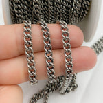 Load image into Gallery viewer, Y2OX. Oxidized Sterling Silver Curb Chain