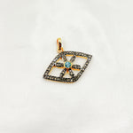 Load image into Gallery viewer, Diamond Sterling Silver Eye Pendant with Gemstone
