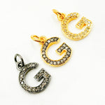 Load image into Gallery viewer, DC179. Diamond Sterling Silver Letter "G" Charm