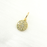 Load image into Gallery viewer, 14K Solid Gold Diamond Circle Charm. GDP441