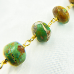 Load image into Gallery viewer, Copper Turquoise Gold Plated Wire Chains