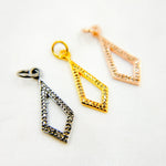 Load image into Gallery viewer, DC359. Diamond Sterling Silver Rhombus Pendant