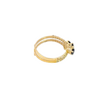 Load image into Gallery viewer, 14k Solid Gold Blue Sapphire and Diamond 3 Drops Ring.