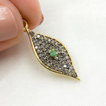 Load image into Gallery viewer, Silver Eye Pendant with Gemstones