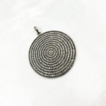 Load image into Gallery viewer, DP014. Diamond Sterling Silver Round Pendant