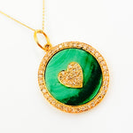 Load image into Gallery viewer, GDP229. 14K Gold Round Heart Pendant