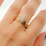 Load image into Gallery viewer, 14k Solid Gold Spiral Heart Ring.