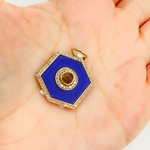 Load image into Gallery viewer, KG127. 14K Gold Hexagon Pendant