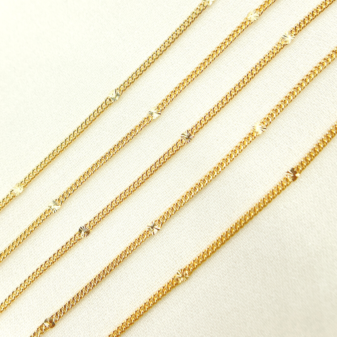 14k Gold Filled Satellite Curb & Diamond Cut Marina Link Chains