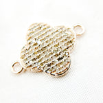 Load image into Gallery viewer, Diamond Sterling Silver Flower Connector