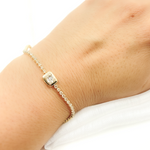 Load image into Gallery viewer, TJ0017. 14k Solid Gold Diamond Bracelet