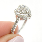 Load image into Gallery viewer, 14K Solid Gold Diamond Heart Ring.