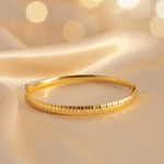 Load image into Gallery viewer, Bangle20. 14K Solid Gold Matte Textured Bangle