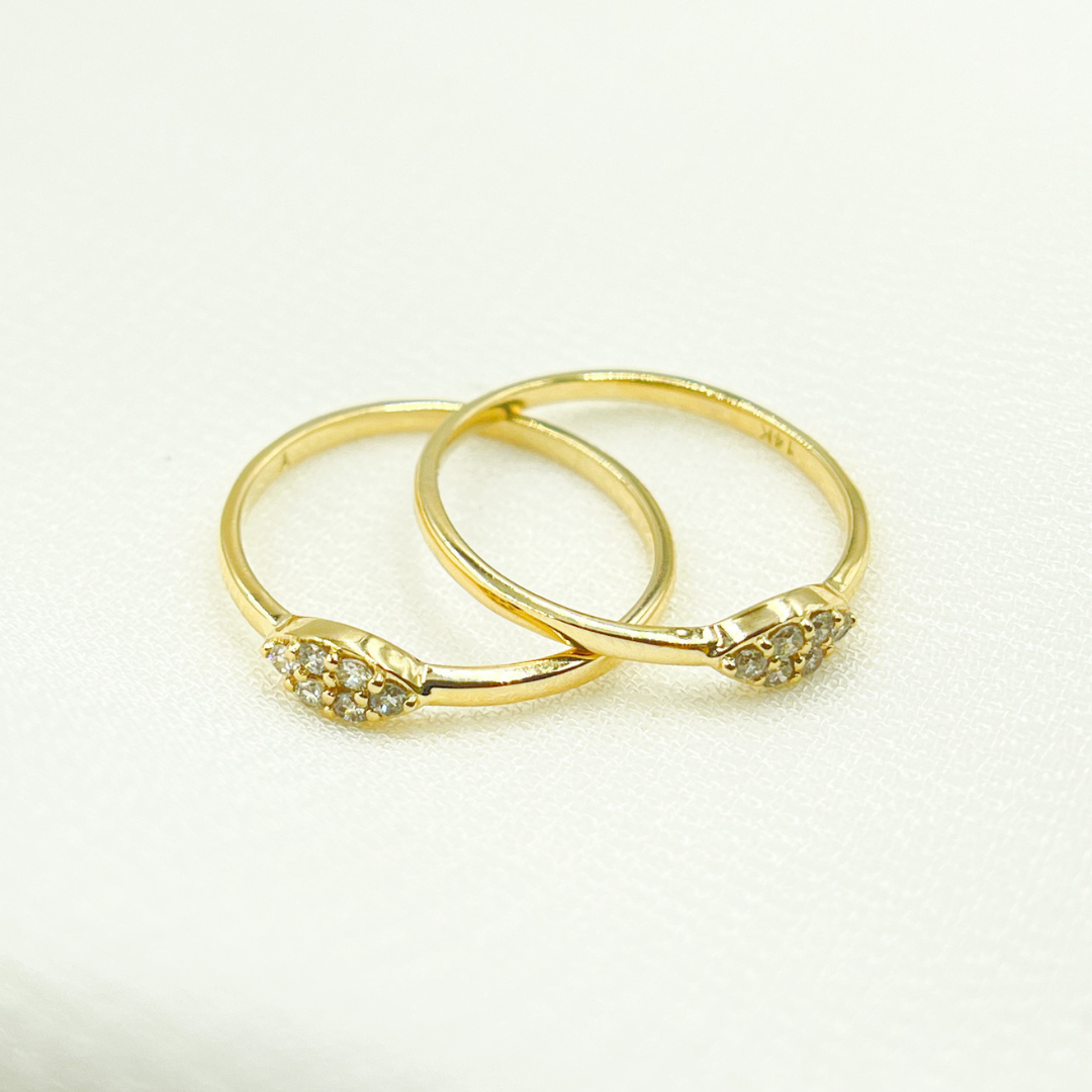 14K Solid Gold Diamond Evil Eye Ring. ZGG685