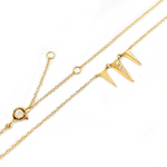 Load image into Gallery viewer, 14K Yellow Gold Diamond Triangle Dangle Necklace