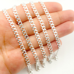 Load image into Gallery viewer, Z80SS. 925 Sterling Silver Flat Curb Chain