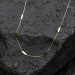 Load image into Gallery viewer, NK/BR4900. 14k Solid Yellow Gold Bars Link Necklace