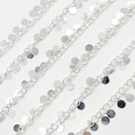 Load image into Gallery viewer, Silver Dangle Disk Chains