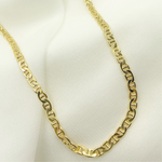 Load image into Gallery viewer, 14K Solid Gold Flat Marina Link Chain