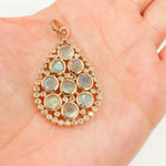 Load image into Gallery viewer, DSP05. Diamond Silver Gemstone Drop Pendant