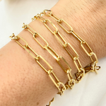 Load image into Gallery viewer, Y58DGP. Gold Plated Sterling Silver Paperclip Chain