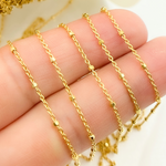 Load image into Gallery viewer, Gold Plated 925 Sterling Silver Cube Link Chain