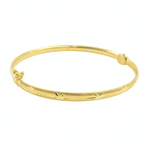 Load image into Gallery viewer, Bangle15. 14K Solid Gold Matte Star Textured Bangle