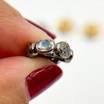 Load image into Gallery viewer, DC747. Diamond Sterling Silver Spacer Bead with Gemstone