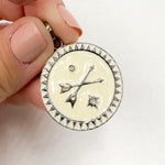 Load image into Gallery viewer, Silver Round Enamel Pendant