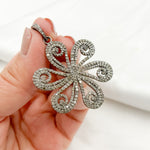 Load image into Gallery viewer, DP198. Diamond & Sterling Silver Flower Pendant