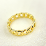 Load image into Gallery viewer, 14K Solid Yellow Gold Chain Link Ring.