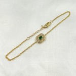 Load image into Gallery viewer, BFK60619EM. 14k Solid Gold Diamond and Gemstone Bracelet