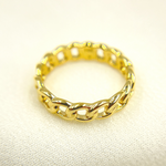 Load image into Gallery viewer, 14K Solid Yellow Gold Chain Link Ring.