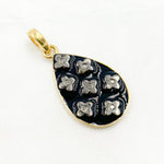 Load image into Gallery viewer, Buy Sterling Silver Drop Flower Enamel Pendant
