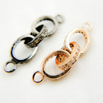 Load image into Gallery viewer, DC687. Diamond Sterling Silver Oval Link Connector