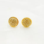 Load image into Gallery viewer, DE028. Diamond Silver Round Studs