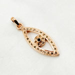 Load image into Gallery viewer, DP354. Diamond Sterling Silver Eye Pendant with Gemstone