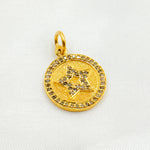 Load image into Gallery viewer, DC409. Diamond Sterling Silver Round Star Charm