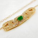 Load image into Gallery viewer, NFM71184. 14K Solid Gold Diamond and Gemstone Necklace