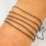 Load image into Gallery viewer, Shop Black Rhodium Sterling Silver Smooth Oval Link Chain
