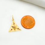 Load image into Gallery viewer, GDP541. 14K Solid Gold Diamond Triangle Charm